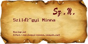 Szilágyi Minna névjegykártya